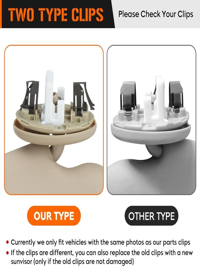 AEagle Left Driver Side Beige Sun Visor for 2006-2013 Toyota RAV4, Sunvisor with Vanity Light Replacement 74320-42501-B2 - Image 2